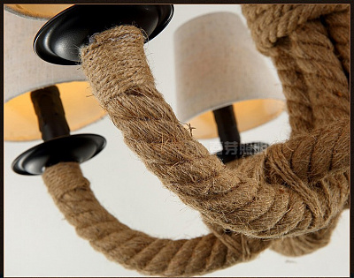 Industrial Rope Chandelier фото 4