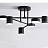 Светодиодная потолочная люстра с поворотными плафонами TECHNUM LED SHORT Черный 57 см   фото 12