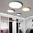 Цветной круглый плоский светодиодный светильник DISC COLOR 40 см  Серый фото 8
