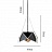 Модный геометрический светильник RODS Белый плафон+черный каркас фото 5