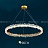 Светодиодная люстра с декором из граненых стеклянных бусин на кольцевом каркасе THERA 100 см   Золотой фото 8