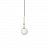 Подвесной светильник со стеклянным шарообразным плафоном и декором в виде цилиндра из мрамора NOEL белый фото 3